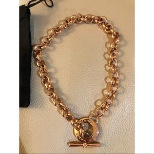 Rose Gold Marc Jacob’s Necklace with rhinestones